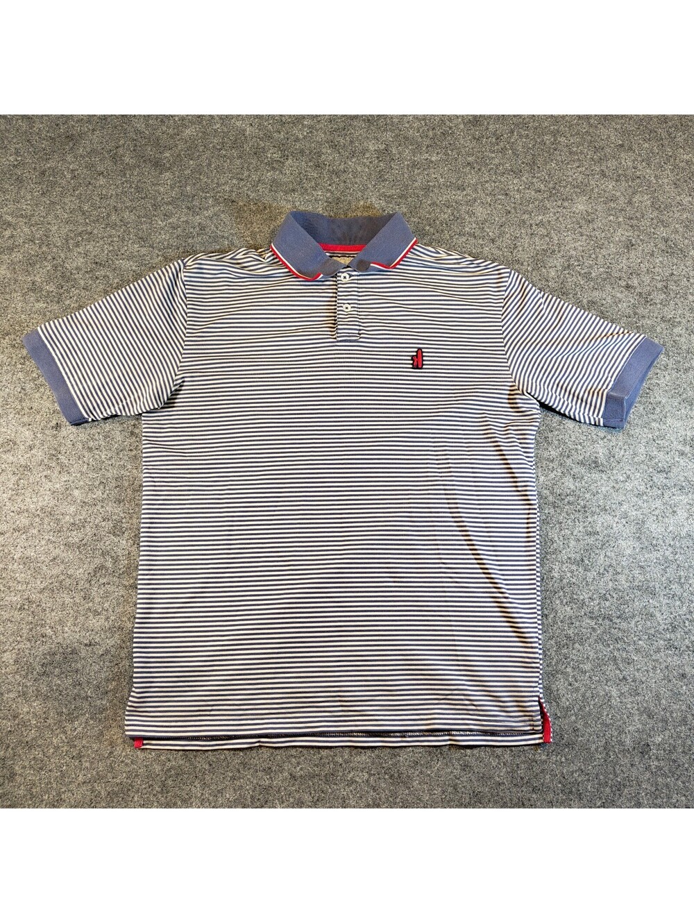 johnnie-O Striped Polo Shirt Blue White West Coast Prep Men’s M